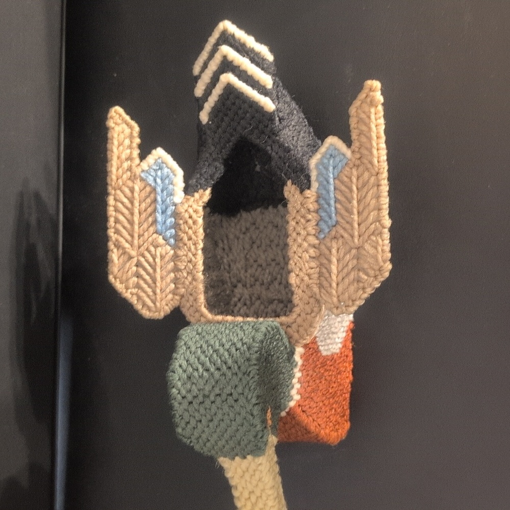 Vintage Needlepoint Mallard Duck Container Plastic Canvas - Picture 5 of 6